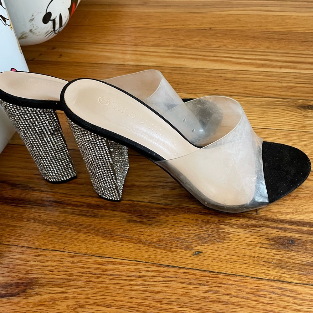 Elegant Black and Silver Women's Heels